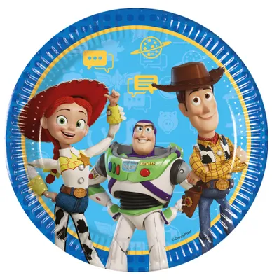 Produktbild von Disney Toy Story, Pappteller für einmalige Verwendung, 8 Stück, 23 cm,, KI-generiertes Bild