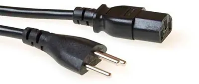 Immagine prodotto di ACT AK5068 Cavo di alimentazione nero con spina di rete tipo J C13 da 2,5 m (AK5068)