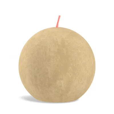 Image de Bougie rustique ampoule briller dia. 76 mm beige avoine bougie