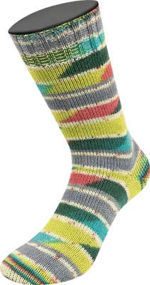 Produktbild von Lana Grossa - Meilenweit 100g Seta Giappone 3382 türkisgrün, ecru, limette, blaugrau, altrosa, tannengrün
