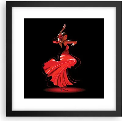 Produktbild von Gerahmtes Poster - Schwarzer Rahmen - Tanz Tänzer - 30x30 cm - Wand Bild - Wanddeko - Wandbilder - Kunstposter - Wandposter - Bilderrahmen - Bilder - Kunstdruck - Wandbild - P2BAC30x30-4121