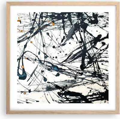 Produktbild von Gerahmtes Poster - Rahmen in heller Eiche - Abstraktion modern - 50x50 cm - Wand Bild - Wanddeko - Wandbilder - Wandposter - Bilderrahmen - Bilder - Kunstdruck - Wandbild - P2NAC50x50-3442