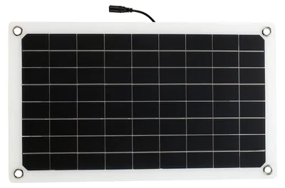 Obrázok produktu pre 12 V, 20 W solárny panel s monokryštalickým kremíkovým článkom, s dvojitou USB nabíjačkou do auta, zapaľovačom a krokosvorkami – vodotesný prenosný solárny panel na kempovanie na vlastnú montáž, kompatibilný s iPhone, autom, loďou a námornými zariadeniami