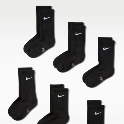 Produktbild von NIKE Y NK EVERYDY CUSH CREW 6PR 108 Schwarz