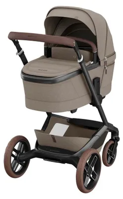 Produktbild von Maxi-Cosi Fame Kinderwagen mit höhenverstellbare Babywanne, 0-4 Jahre, LumiRide System, SlideTech, ClimaFlow, Unterwegs aufladen, Twillic Truffle
