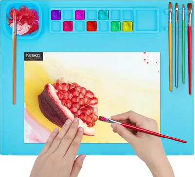 Produktbild von Malerpalette mit Pinselhalter, Farbpalette und Pinselwaschbecken
