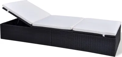 Obrázek produktu pro vidaXL Lehátko na opalování z černého polyratanu