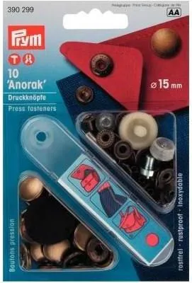 Zdjęcie produktu dla Prym 390299, Metal, Mosiądz, Okrągły, 15 mm, 10 szt., Blister