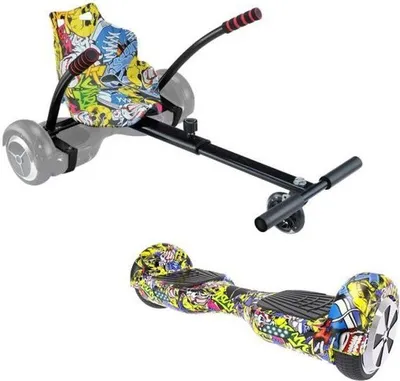 Immagine prodotto di Hoverboard Kart Pack, multicolore, ruote da 6,5", 550 W, 4 Ah, lunghezza regolabile