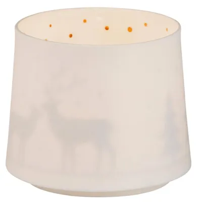 Produktbild von LIVING Schattenspiel Reh Gold Windlicht aus Porzellan
