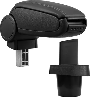 Image de [pro.tec] Accoudoir central pour Toyota Yaris à partir de 2006 - accoudoir avec compartiment de rangement - rembourré - simili-cuir - noir