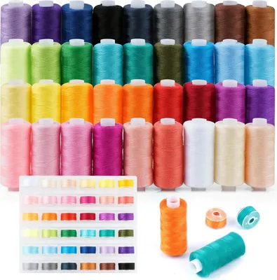 Produktbild von Famanu Nähgarnset 36 Farben mit Spulen - Komplettset