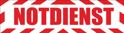 Produktbild von INDIGOS UG - Magnetschild "Notdienst" mit Rahmen 30 x 8 cm - Magnetfolie für Auto / LKW / Truck / Baustelle / Firma
