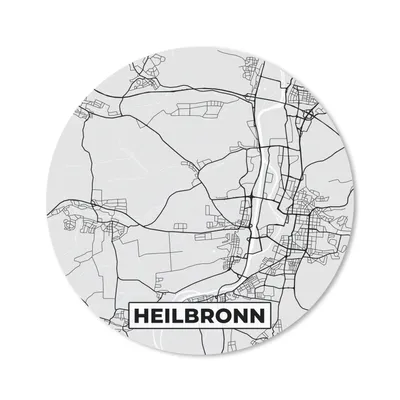 Produktbild von MuchoWow® Mauspad Mousepad Karte - Stadtplan - Deutschland - Heilbronn 40x40 cm - Mousepads - Maus Mat - Pad - Mausunterlage - Schreibtisch Accessoires