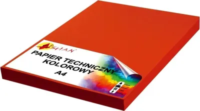 Produktbild von Technisches Papier A4 160g rot intensiv 50 Blatt