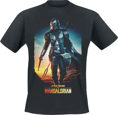 Produktbild von Star Wars T-Shirt Herren The Mandalorian - Through the Galaxy schwarz L