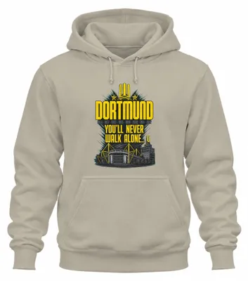 Produktbild von Dortmund You'll Never Walk Alone Statement Sarkasmus Pott Hoodie Kapuzenpullover, Natur, XL