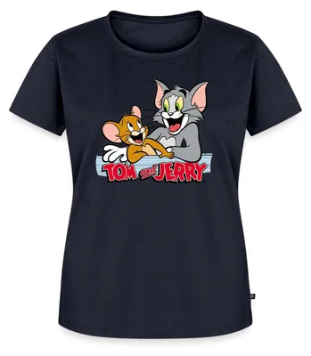 Produktbild von Spreadshirt Tom Und Jerry Fröhliche Freunde Frauen Premium T-Shirt, M, Navy
