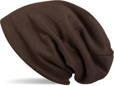 Produktbild von styleBREAKER warme Feinstrick Beanie Mütze mit sehr weichem Fleece Innenfutter, Longbeanie unifarben, Uni 04024092