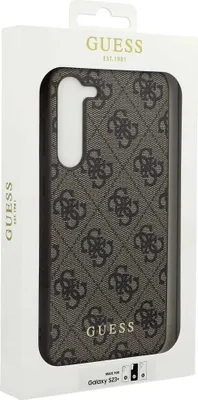 Obrázek produktu pro Guess 4G Metal Logo - Samsung Galaxy S23+ pouzdro (hnědé)