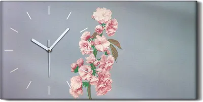 Produktbild von Küchenuhr Bürouhr Leinwand Uhr Geräuschlos 60x30 Gemälde Blumen Pflanzen Kunst - weiße Hände