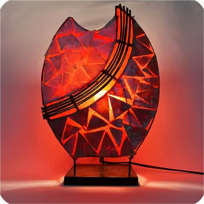 Obrázek produktu pro Dekorativní lampa Náladová lampa Asijská lampa Stojací lampa Stolní lampa Stolní lampa Bali Asia PERLMUTT 36 cm, červená