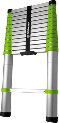 Produktbild von Teleskopleiter Fieldmann FZZ 4005, 3,8 m Höhe, 150 kg Tragkraft, Aluminium, Klappbar