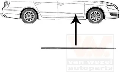 Produktbild von VAN WEZEL Zierleiste für die Tür Vorne Rechts Leiste für VW Passat Variant (3C5) 5839404