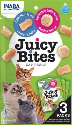 Zdjęcie produktu dla Churu Cat Juicy Bites Broth&Calamari Flavor3x11,3g