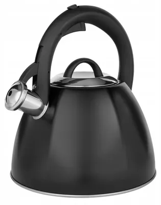 Produktbild von Brunbeste Traditioneller Edelstahl-Wasserkocher mit Pfeife, Induktion, 3L, Schwarz
