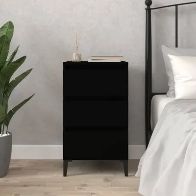 Obrázek produktu pro vidaXL Noční stolek černý 40x35x70 cm Dřevěný materiál