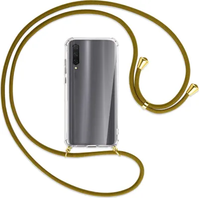 Produktbild von Handykette Backcover-Schutzhülle mit Band (Metall goldfarben) für Xiaomi Mi 9 Lite / CC9 - khaki