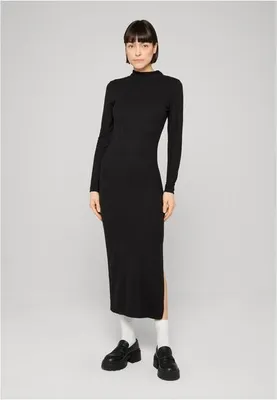 Immagine prodotto di Urban Classics - Vestito a collo alto a costine da donna nero - XS