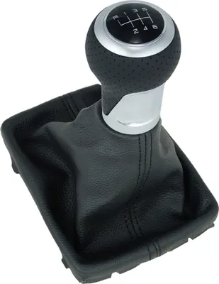 Produktbild von Leder Schaltknauf perforiert Schalthebel für Audi A4 B8 A5 8T Q5 8R 6 Gang mit Schaltsack Schaltmanschette Knauf Hebel OEM 8K0863278