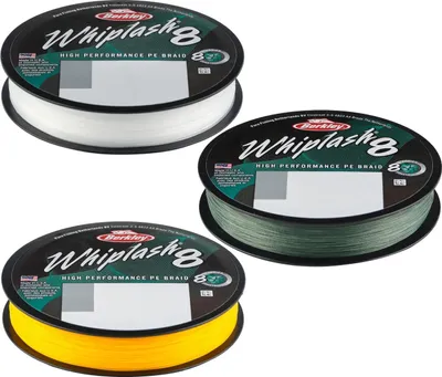 Produktbild von Berkley WHIPLASH 8 - 150m geflochtene Angelschnur, Durchmesser/Tragkraft:0.16mm / 20.9kg, Farbe:Yellow