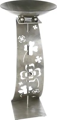 Produktbild von Gilde Schalenständer "Kleeblätter" antik silber bestehend aus Ständer und Schale H: 110 cm Ø 50 cm 67345