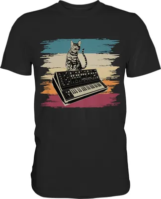 Produktbild von Modular Synthesizer Elektronische Musik Analog Cat T-Shirt – Black / XL