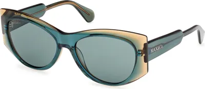 Zdjęcie produktu dla Max &Co MO0116 98N ciemnozielone/monokolorowe 56/16/140 Damskie okulary przeciwsłoneczne