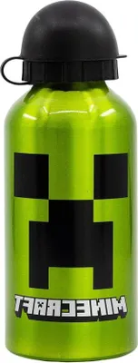 Produktbild von Famanu Aluminium Trinkflasche 400 ml für Kinder - Minecraft Design