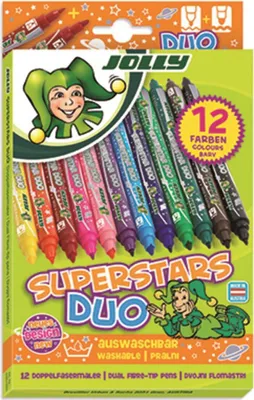 Produktbild von JOLLY, Fasermaler, Superstar Duo, 12er Etui, 4425