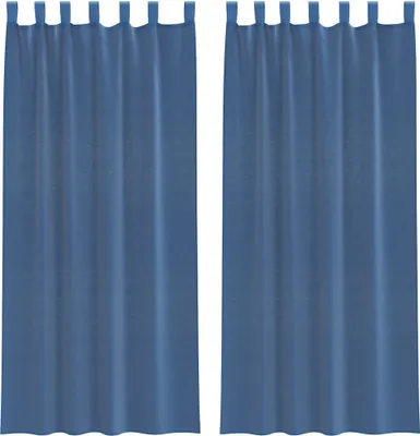 Produktbild von vidaXL Voile Vorhänge mit Stangentaschen 2 Stk. Königsblau