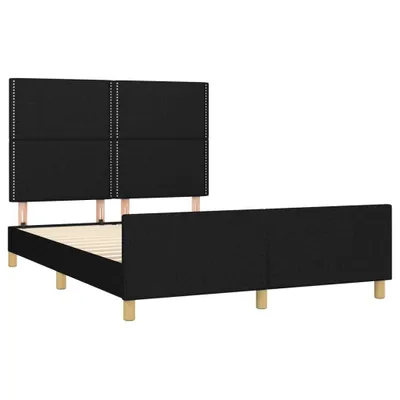 Produktbild von Bettgestell ohne Matratze Schwarz 140x190 cm Stoff