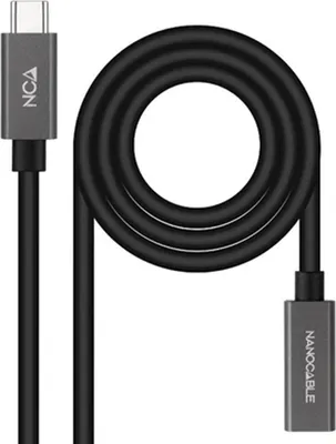 Produktbild von Nanocable 10.01.4402, 2 m, USB C, USB C, USB 3.2 Gen 2x2, 20 Gbit/s, Schwarz