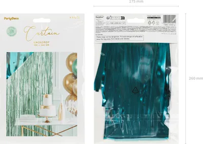 Obrázok produktu pre Pozlátkový záves 100x200cm zelený
