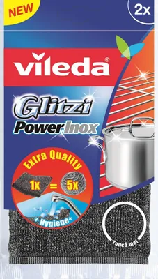 Productafbeelding van Glitzi POWER INOX stalen schuurspons, set van 2