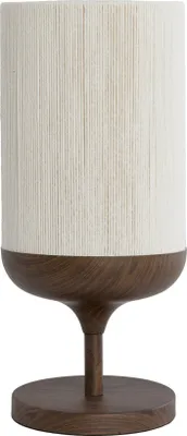 Obrázek produktu pro Stolní lampa - béžová hnědá - Dania - bavlna kov - Ø 22cm - E27 - 1885752 - Light & Living