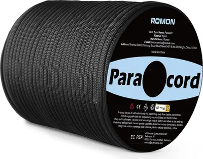 Obrázok produktu pre Paracord, 4 mm, 50 m, nylonová šnúra odolná proti roztrhnutiu, vhodná na outdoorové aktivity a prežitie