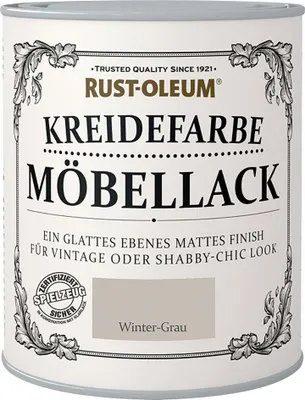Produktbild von Rust-Oleum Kreidefarbe Möbellack 125 ml winter-grau