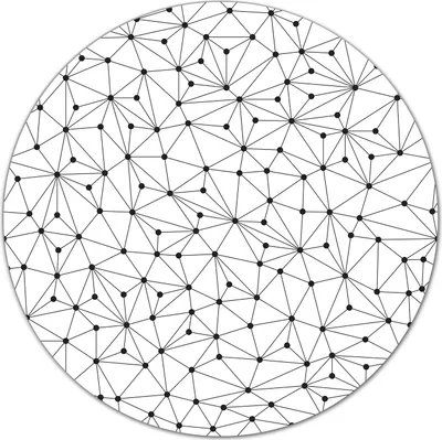 Produktbild von Glas-Herdabdeckplatte Glaskeramikkochfeld-Abdeckung Schneideplatten - 40 cm - Kreise SchwarzWeiß