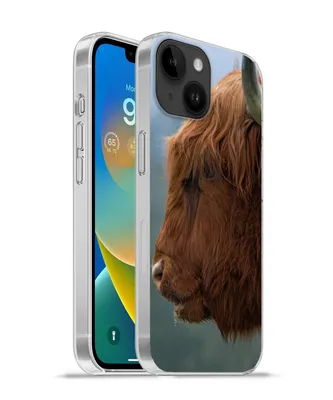 Produktbild von MuchoWow® Handyhülle Schutzhülle Hülle für Apple iPhone 14 - Softcase Schottische Highlander - Tiere - Nebel Silikon Softcase Handy Hülle - Mobiltelefonhülle